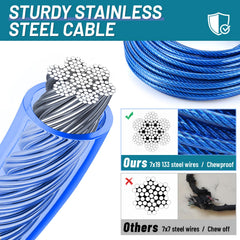 Derkriy 360° swivel clips prevent tangles during active runs.