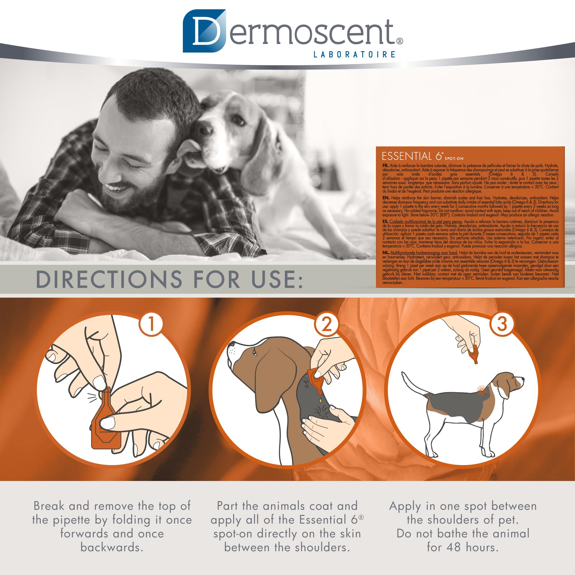 Dermoscent SpotOn easy-to-apply topical formula for pets