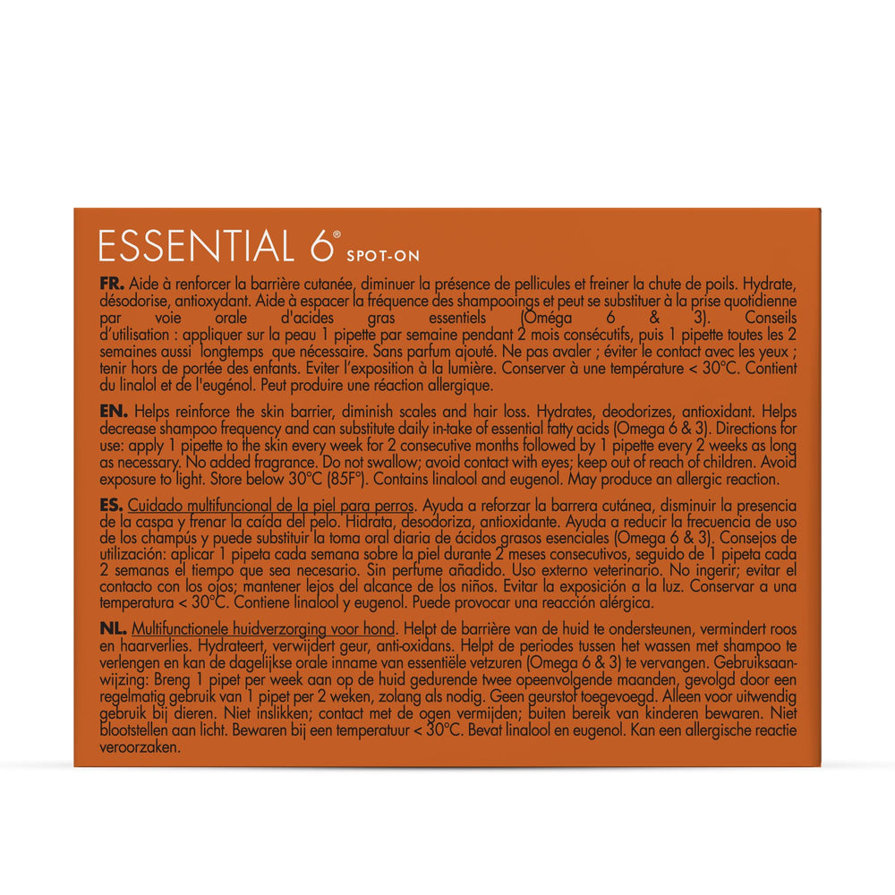 Dermoscent SpotOn natural ingredients oil blend nourishes skin and coat