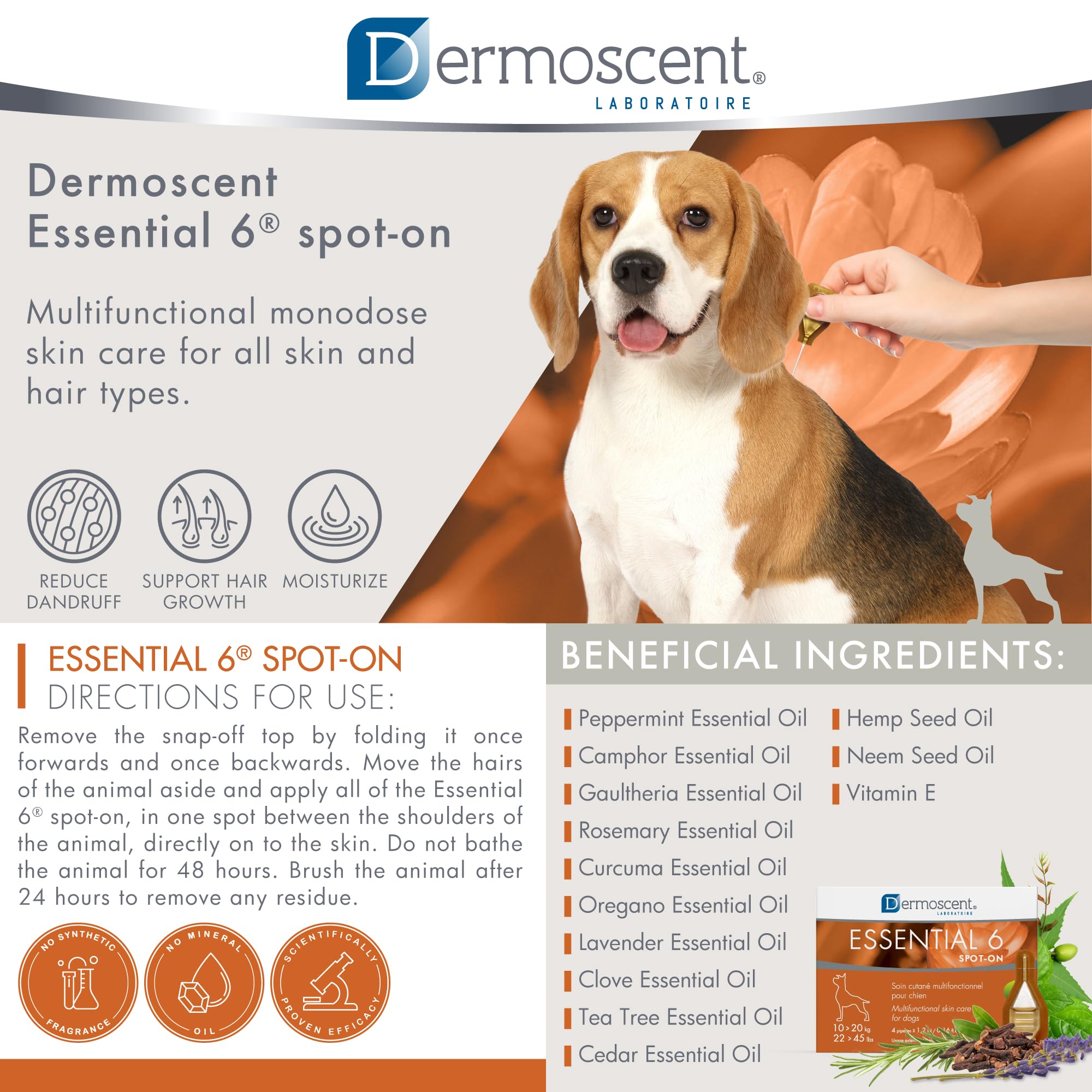 Dermoscent SpotOn veterinarian recommended for dry or flaky coat