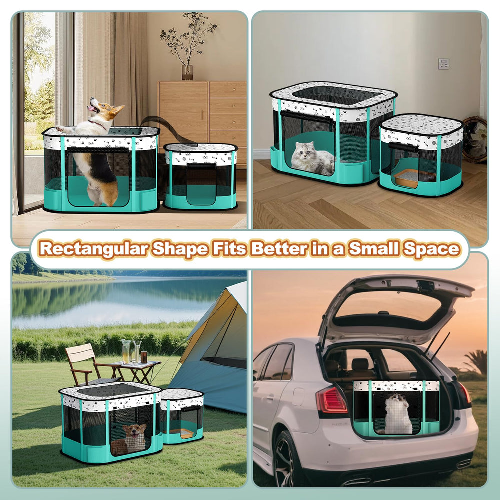 DESELL dual-area design offers independent spaces for pets.