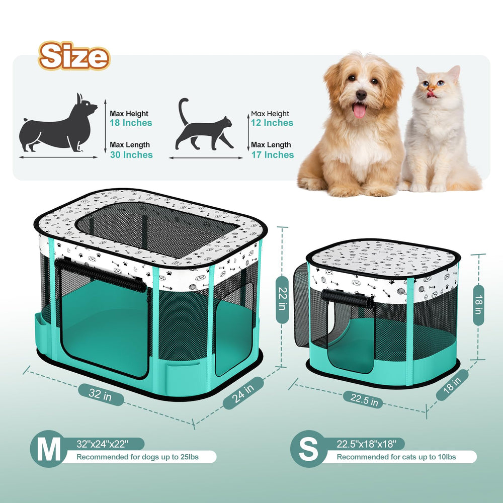 DESELL collapsible kennel for quick setup and compact storage.