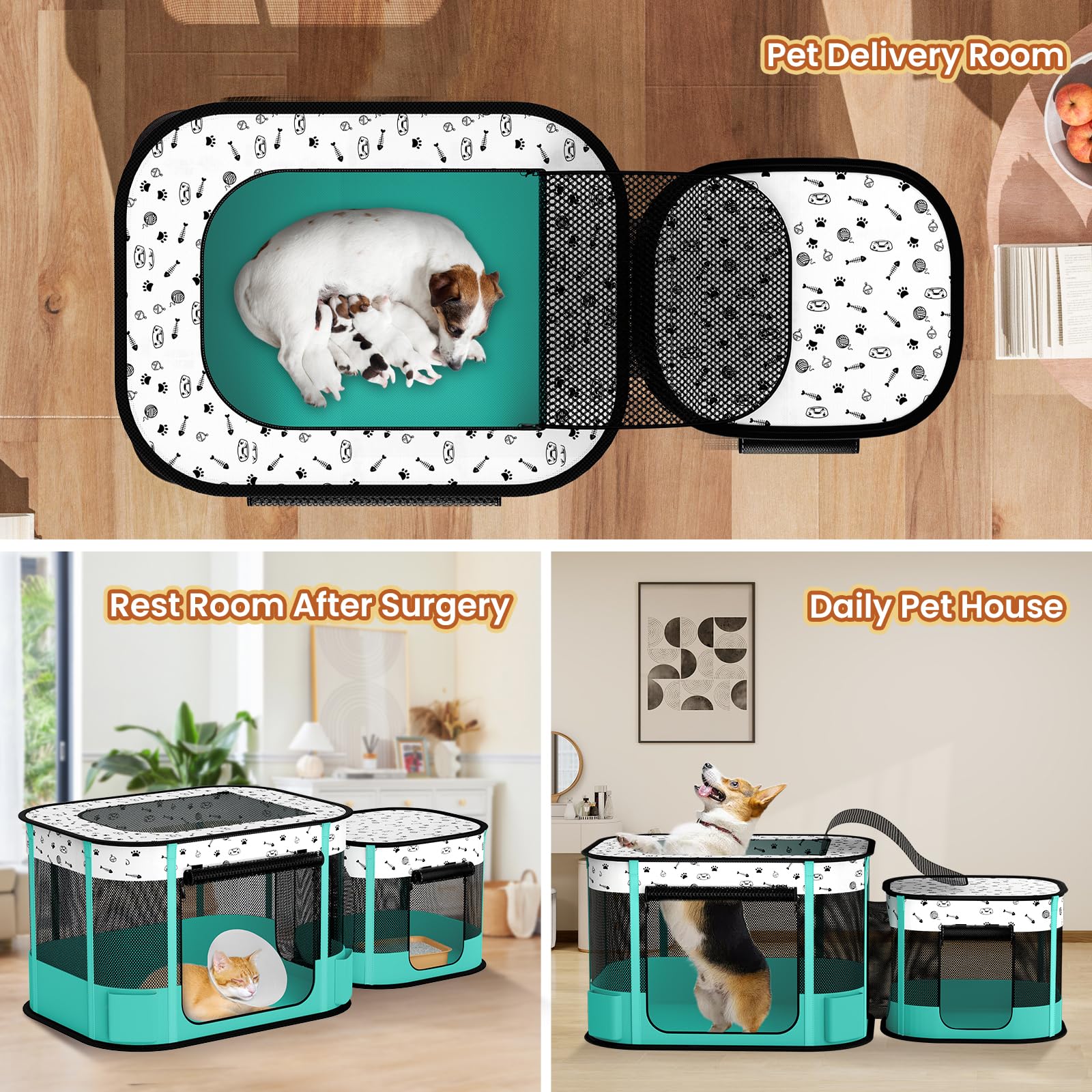 DESELL small playpen 22.5x18x18 fits kittens and small dogs.