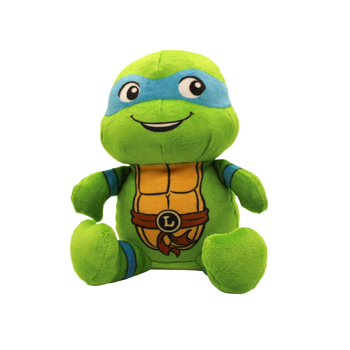 design LAB TMNT Leonardo dog toy squeaky plush for interactive indoor play