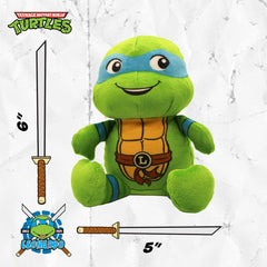 design LAB TMNT Leonardo ninja plush with squeaker for engagement