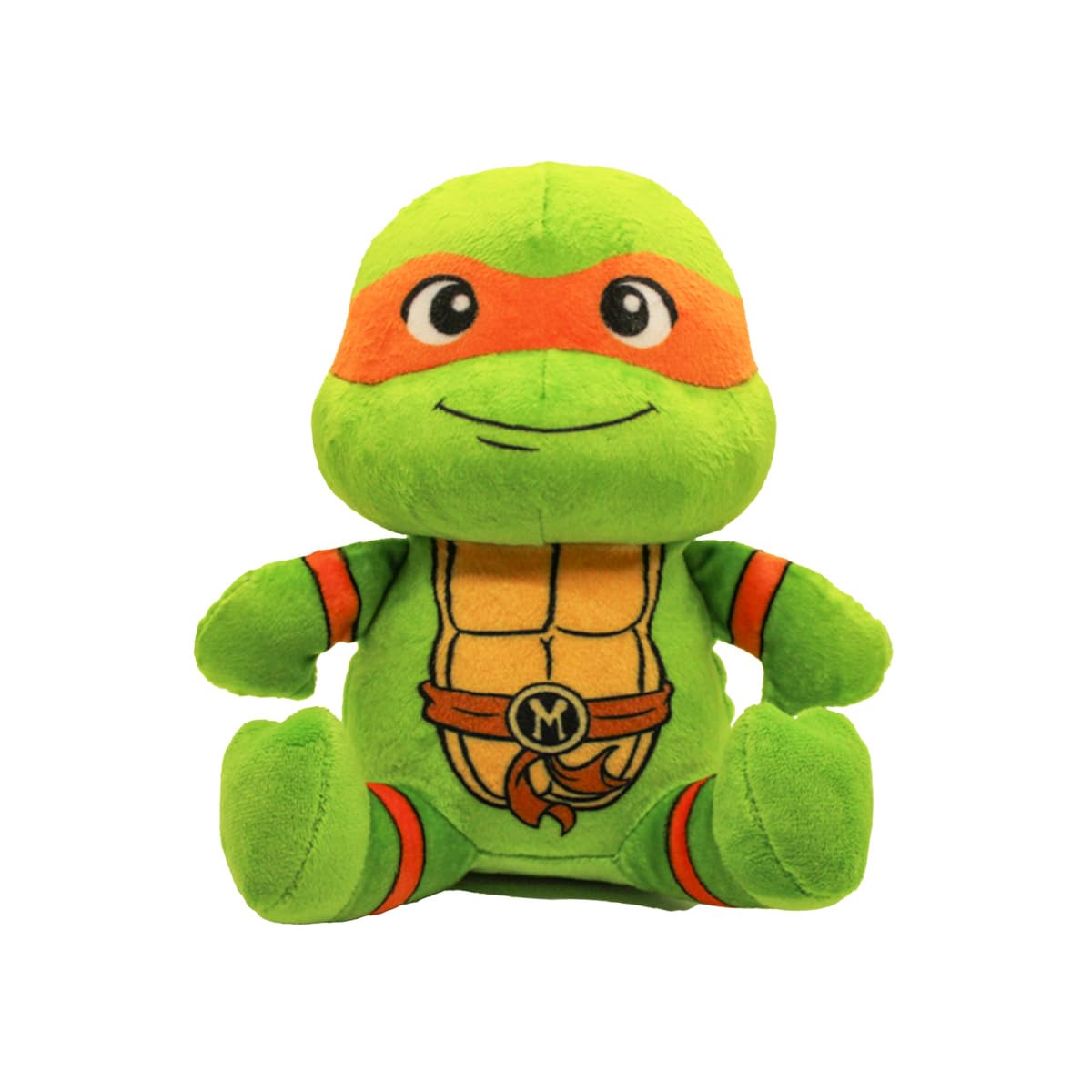 design LAB TMNT Michelangelo plush squeaky dog toy for indoor play