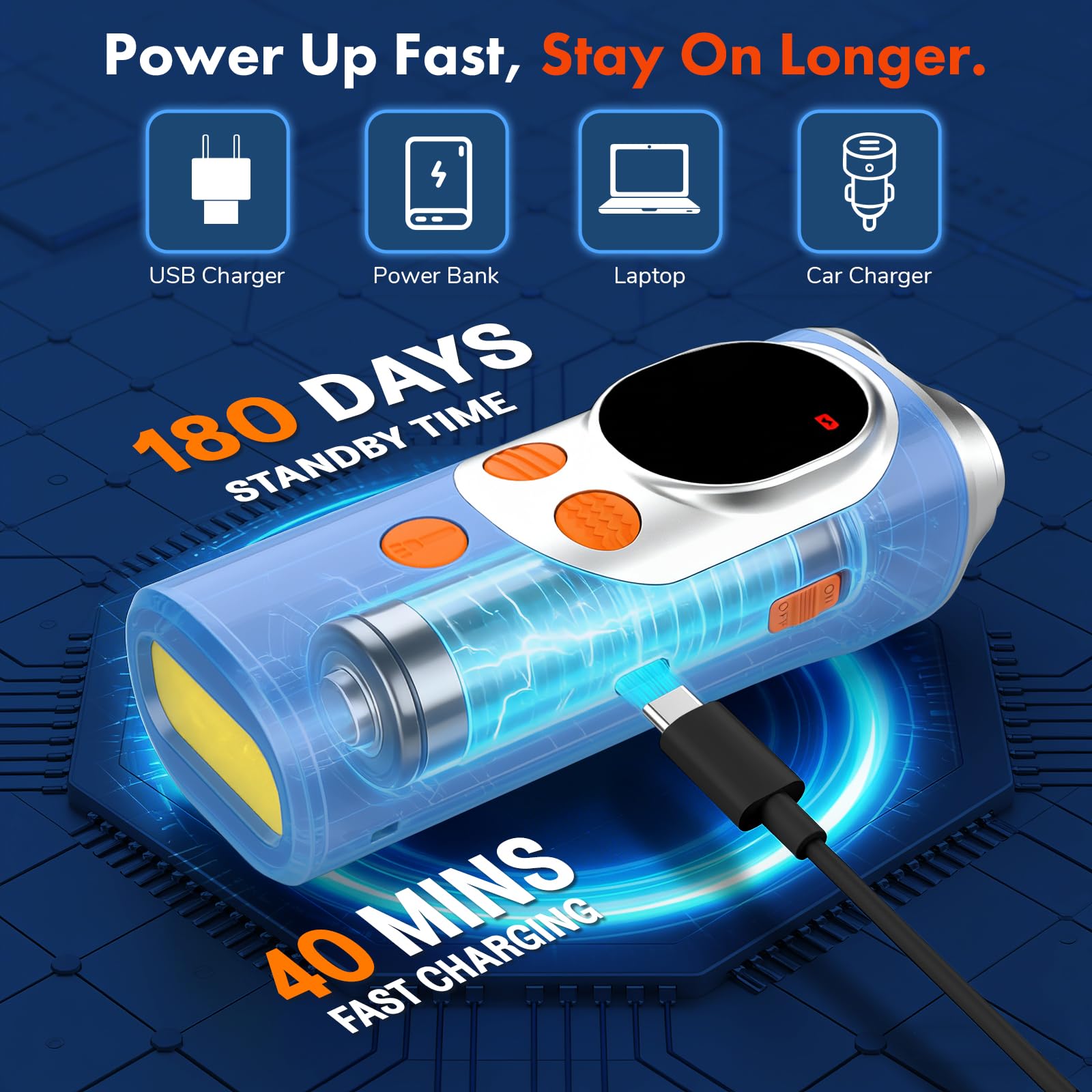 Dessports built-in flashlight with SOS mode for safer evening walks.