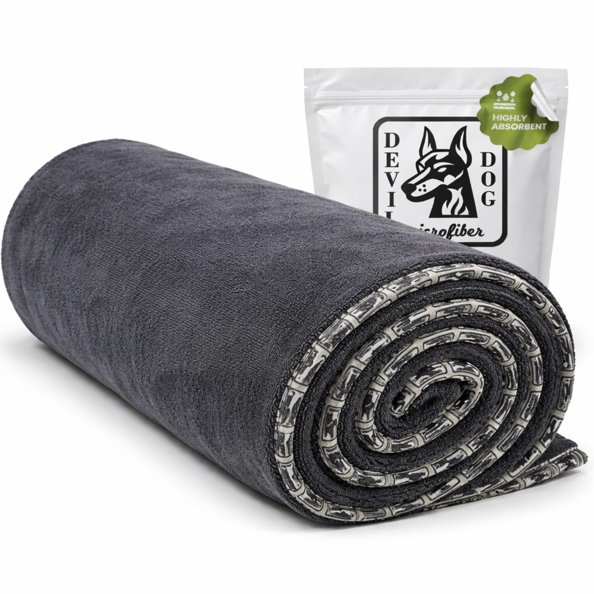 Devil Dog Microfiber drying towel 24x35 inches for fast dog baths