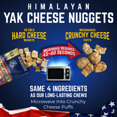 Devil Dog Pet Co yak cheese puffs four-ingredient formula for simple, trusted snacking.