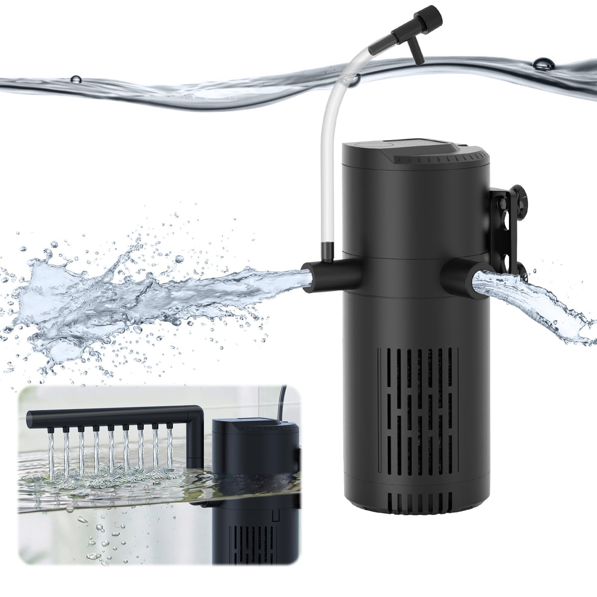 Devopet aquarium filter aeration outlet boosting oxygen in the tank