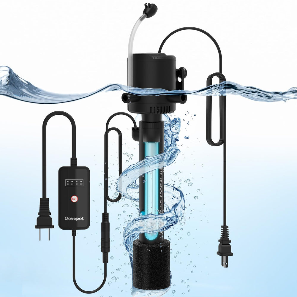 Devopet U-V filter reduces green water for clearer aquarium water