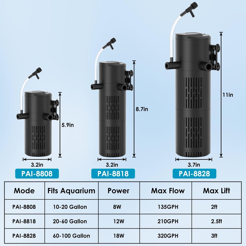 Devopet filter with epoxy-sealed motor for reliable underwater use