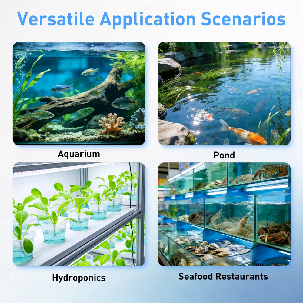 Devopet ready-to-use aeration for aquariums, ponds, and hydroponics.