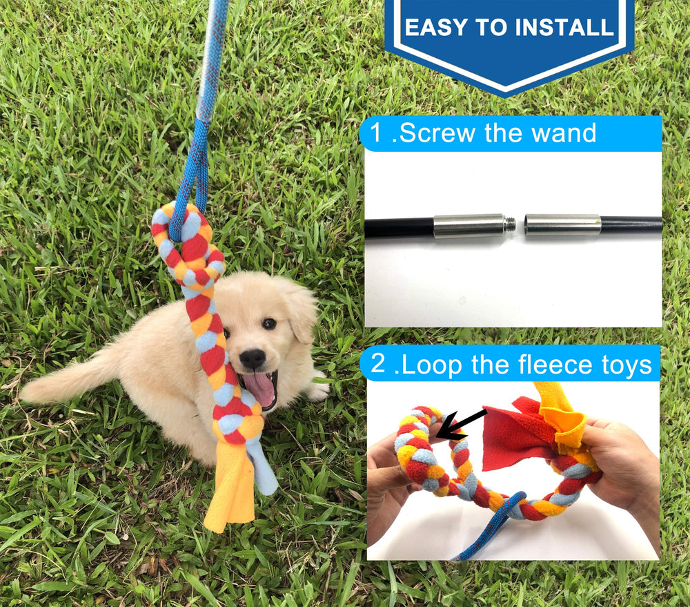 Dewonch fleece lure: soft, washable tether for safe, replaceable play