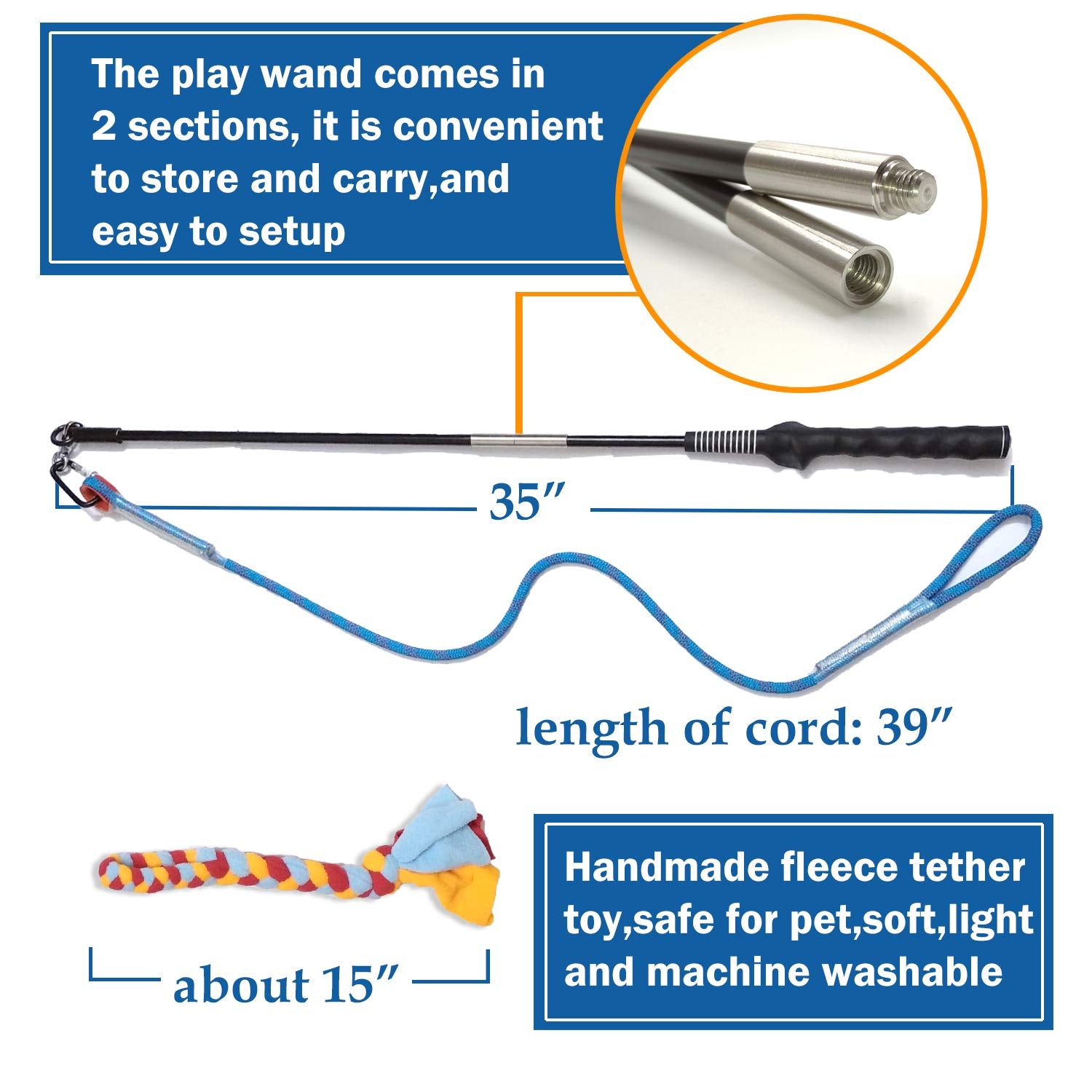 Dewonch flirt pole nylon cord: durable cord for strong pulls in all environments