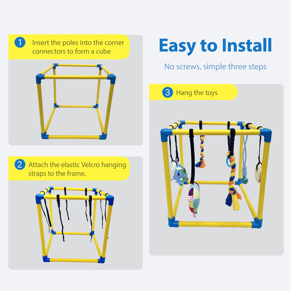 Dewonch PVC frame with rounded edges ensures tiny paws stay safe.
