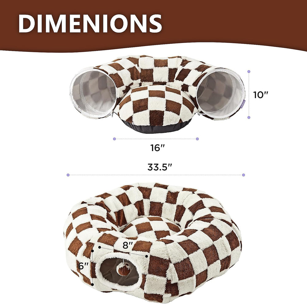 DFENGDF donut cave invites curious pets to explore and rest inside.
