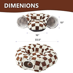 DFENGDF donut cave invites curious pets to explore and rest inside.