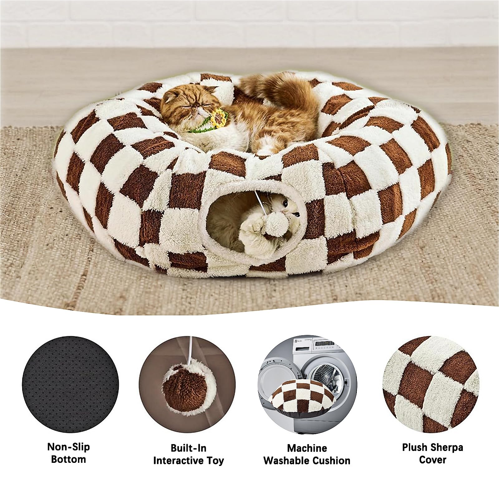 DFENGDF cat tunnel bed folds compactly for easy storage.