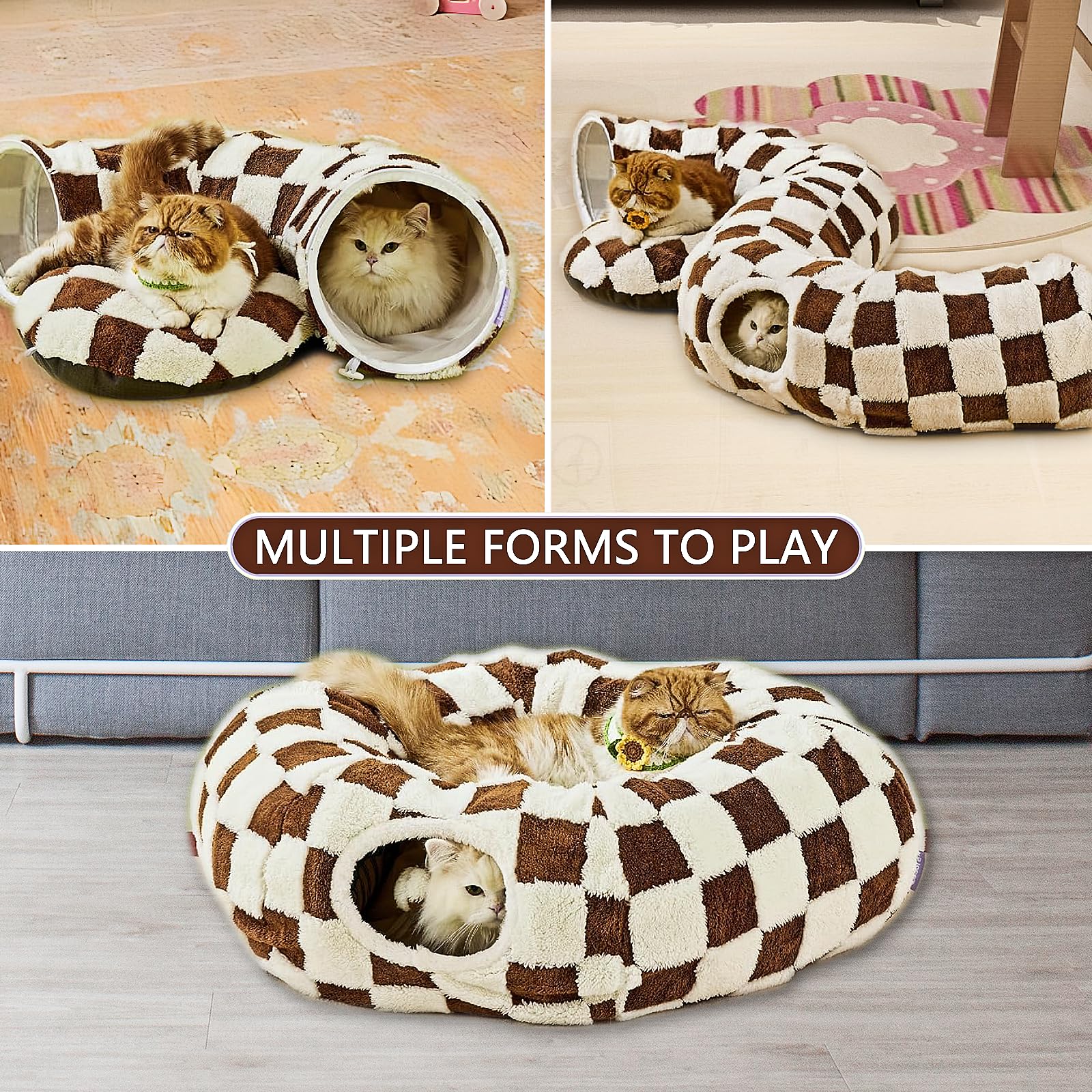 DFENGDF tunnel includes two interactive toy balls for playful hunting.