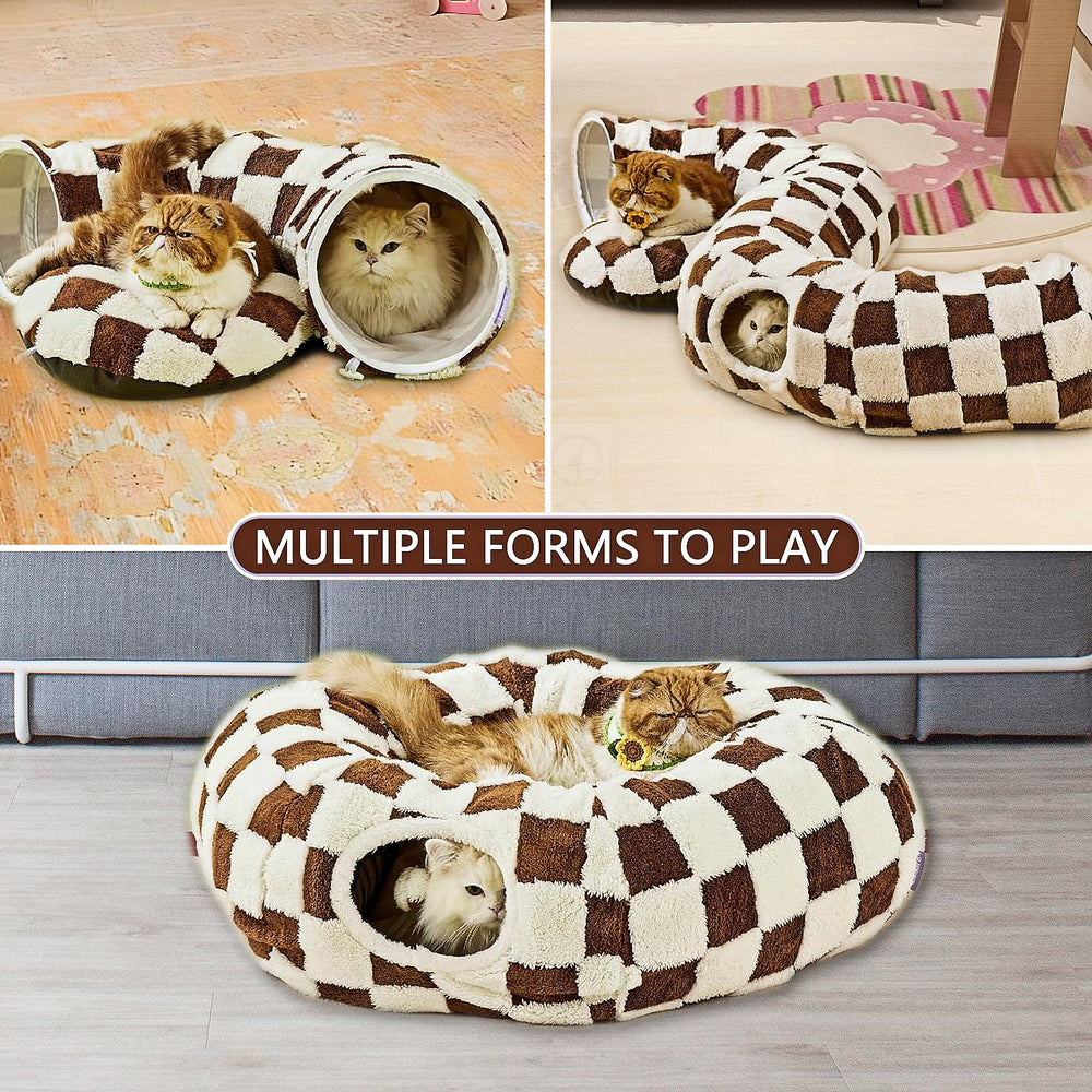 DFENGDF tunnel includes two interactive toy balls for playful hunting.