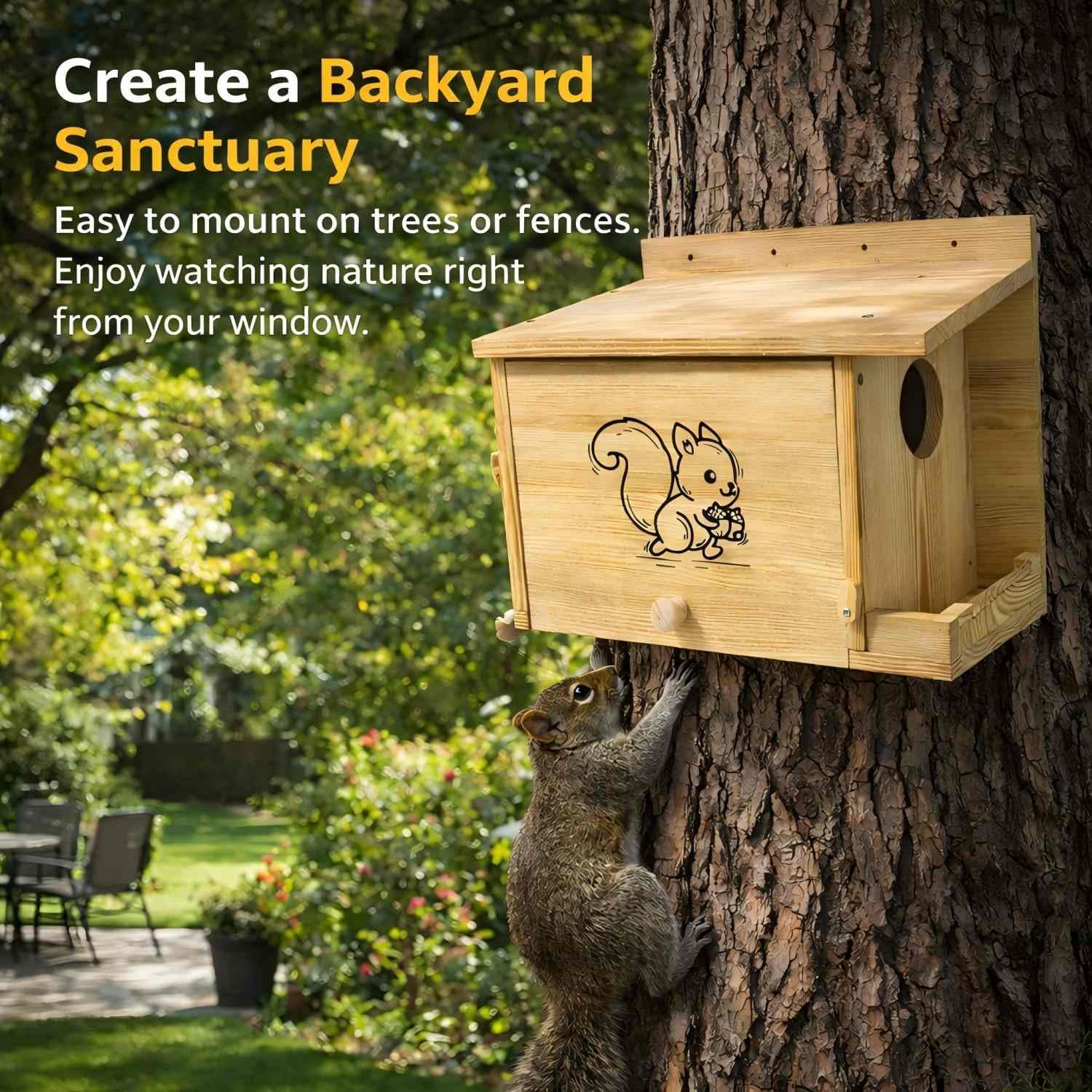 DFWRFVA two-in-one feeding station helps wildlife rest and refuel in one spot.