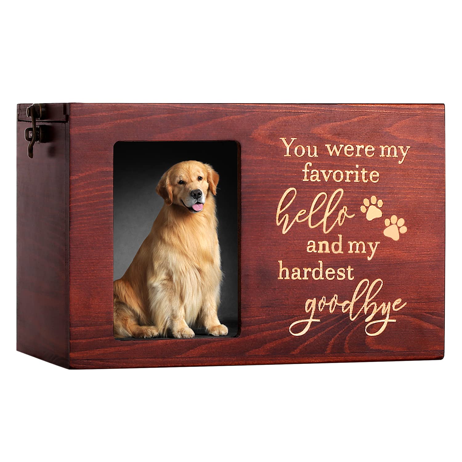 DGDCDV pet urn front photo display preserves memories beautifully