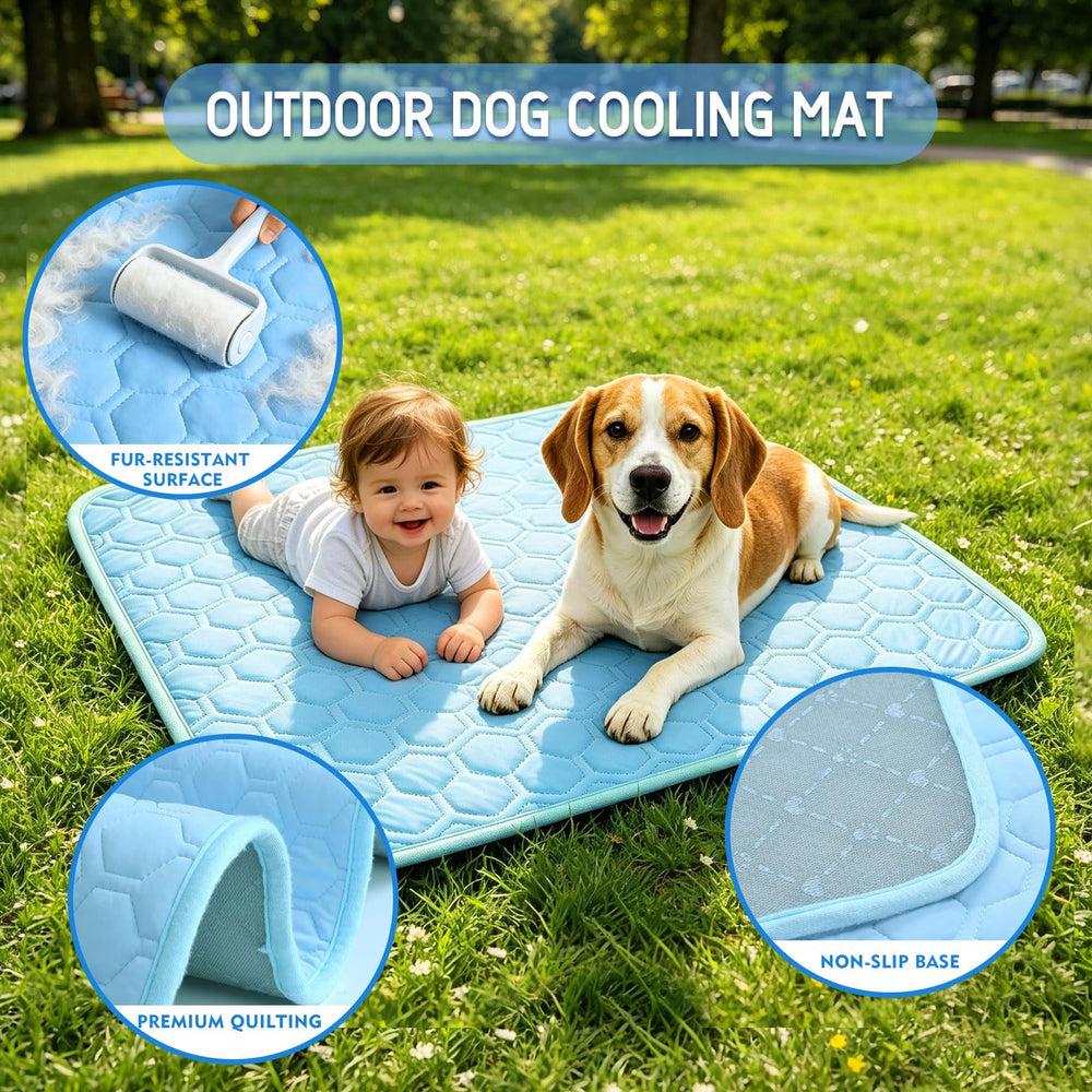 dgdgbaby Arc-Chill dog mat side view for resting comfortable posture