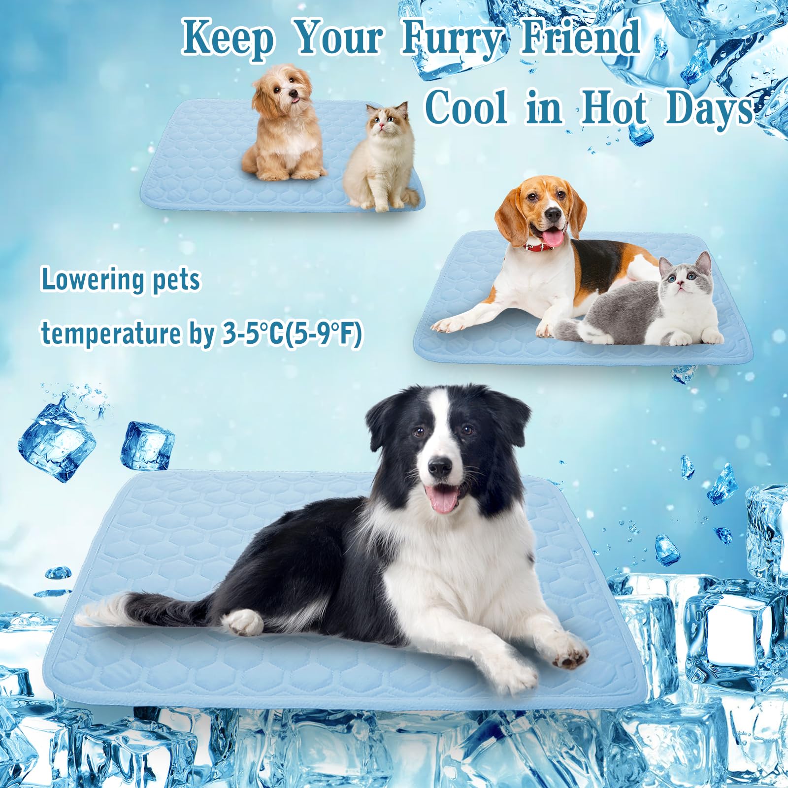 dgdgbaby cat and rabbit friendly cooling pad suitable for crates and lounging