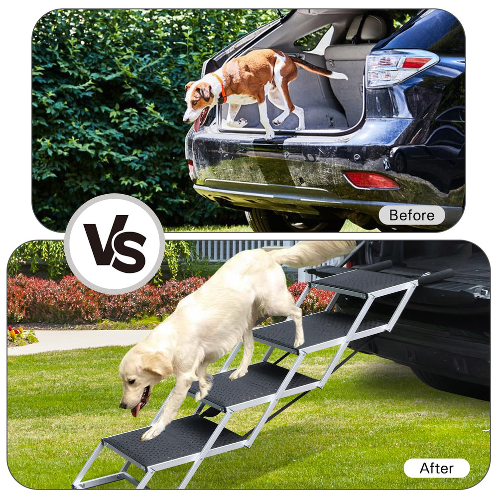 DGSL Dog Ramp Car Storage design keeps steps secure when not in use.
