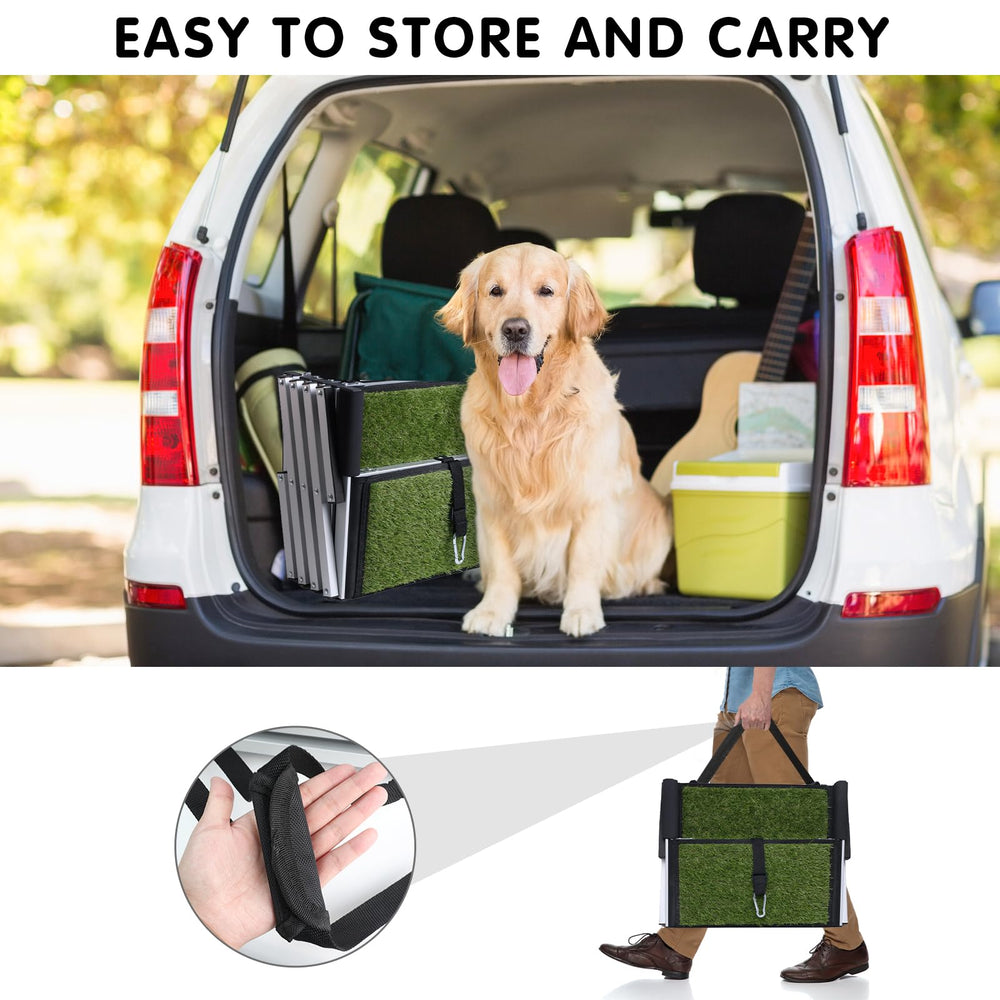 DGSL dog ramp soft-foam handle protects your vehicle interior