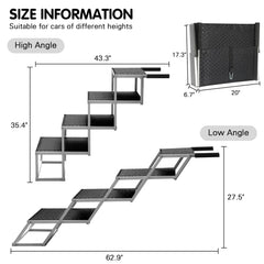 DGSL dog ramp folded compactly to 20 inches for easy transport