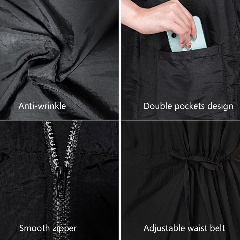 DHXYZZB waterproof nylon smock shields clothing from grime and spills.