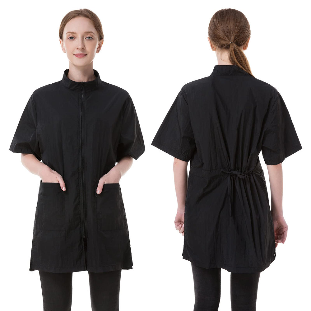 DHXYZZB grooming smock waterproof nylon protects clothing during pet grooming.