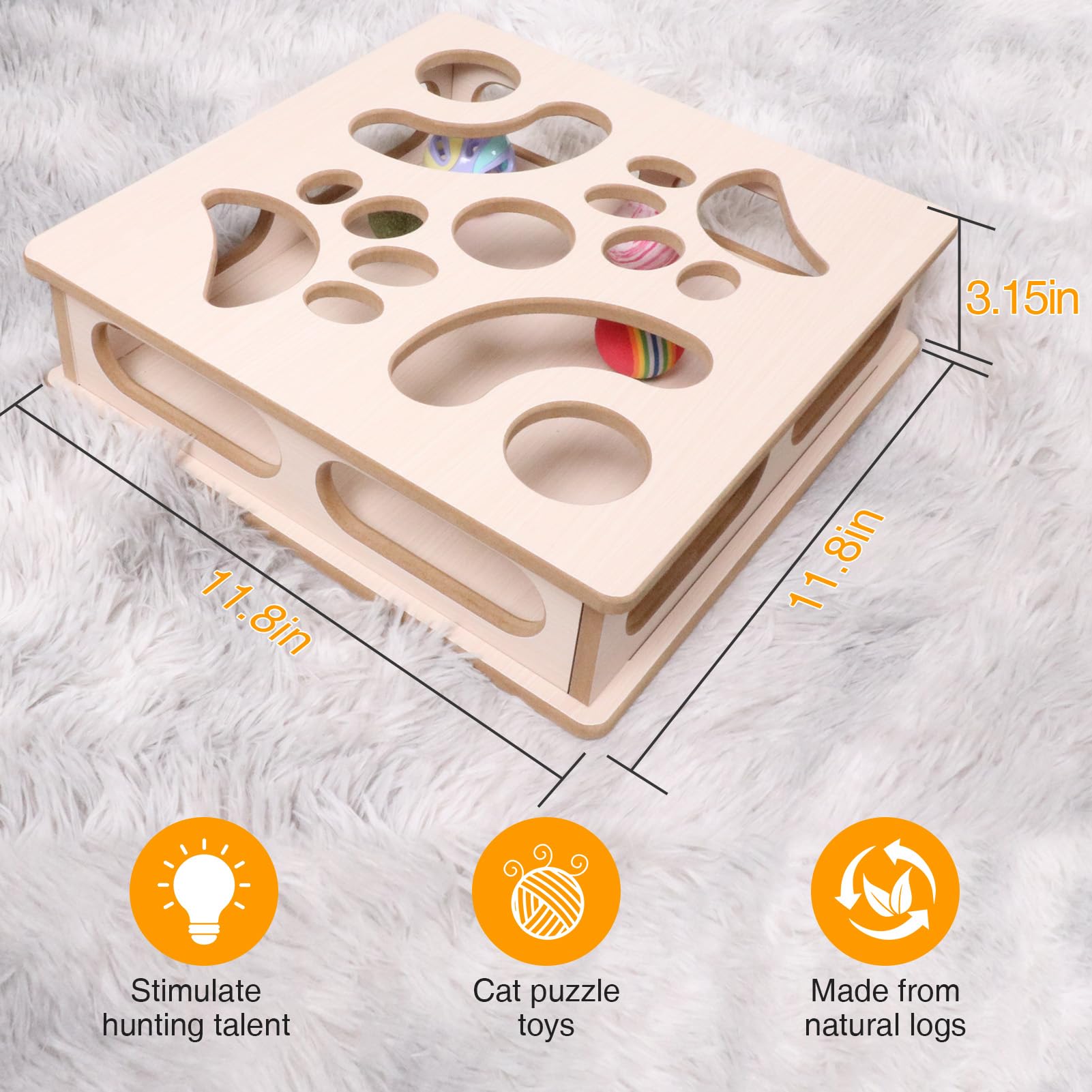 DI BI GRAMAS ball and bell inside box invites interactive exploration.