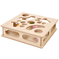 DI BI GRAMAS cat box puzzle top view stimulates curiosity during play.