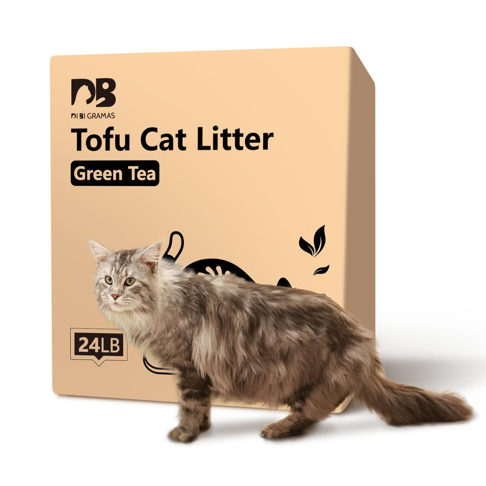 DI BI GRAMAS cat litter 24lb pack front shows eco-friendly tofu formula.