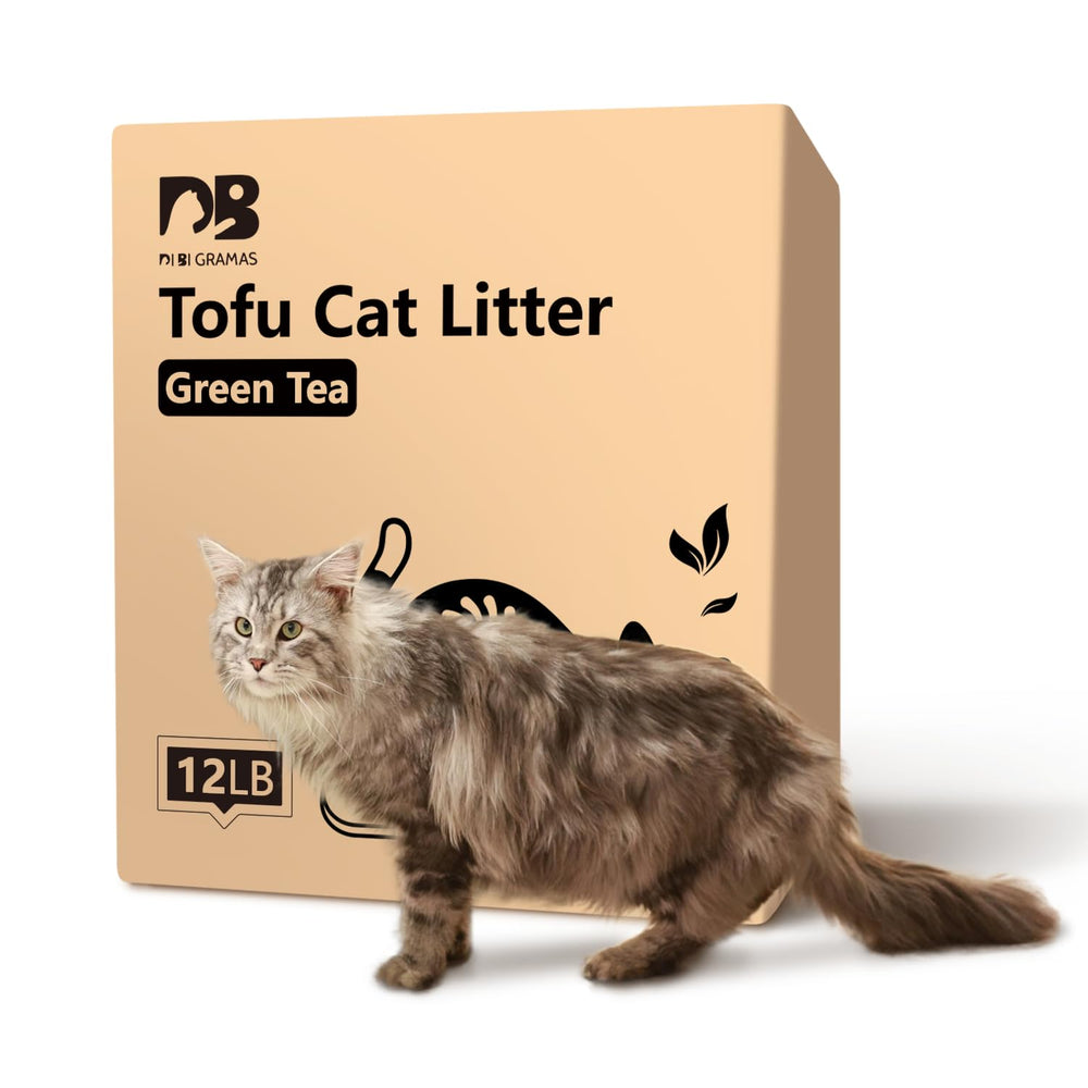 DI BI GRAMAS cat litter packaging highlighting vacuum-sealed bags for storage