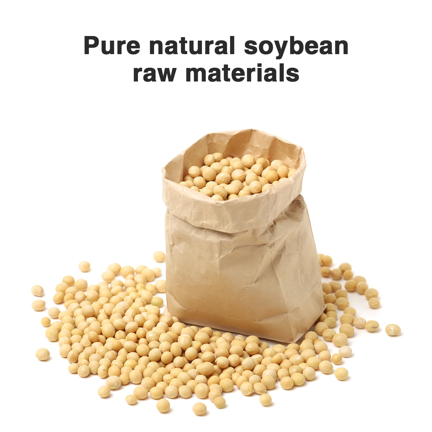 Close-up of pure natural tofu material used in DI BI GRAMAS litter.