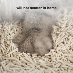DI BI GRAMAS tofu cat litter long shape reduces scatter.