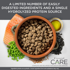Diamond CARE dry kibble close-up showcasing grain-free, palatable texture