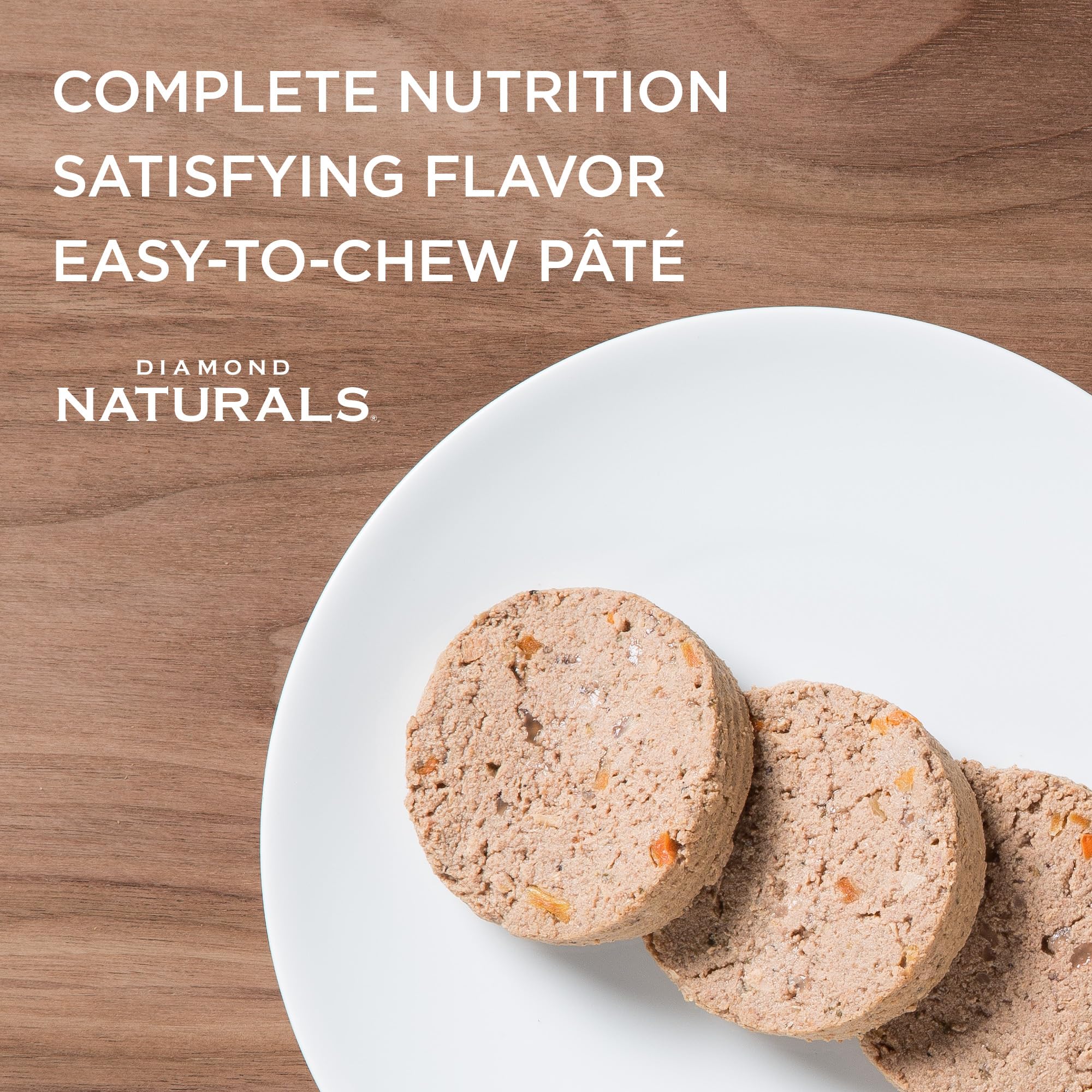 Diamond Naturals Chicken Dinner can for puppies, supporting growth with real chicken protein.