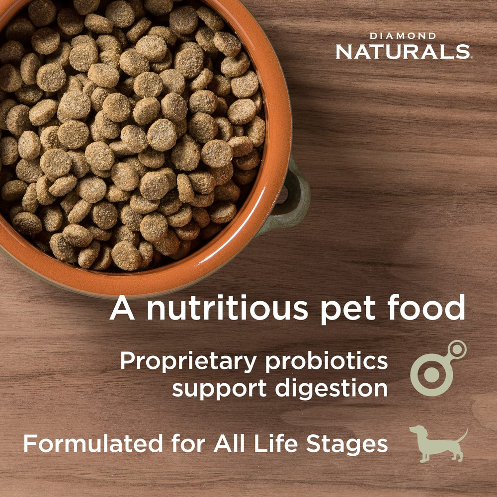 Diamond Naturals real salmon ingredient label highlights premium protein