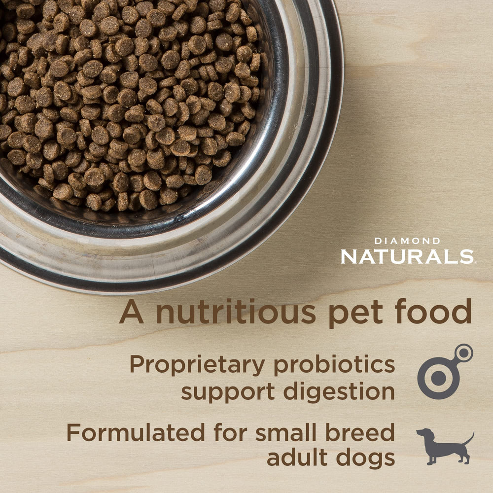 Diamond Naturals small breed lamb and rice real lamb ingredient for high-quality protein.