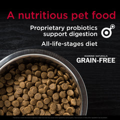 Diamond Naturals sweet potato dog food emphasizes grain-free energy and easy digestion