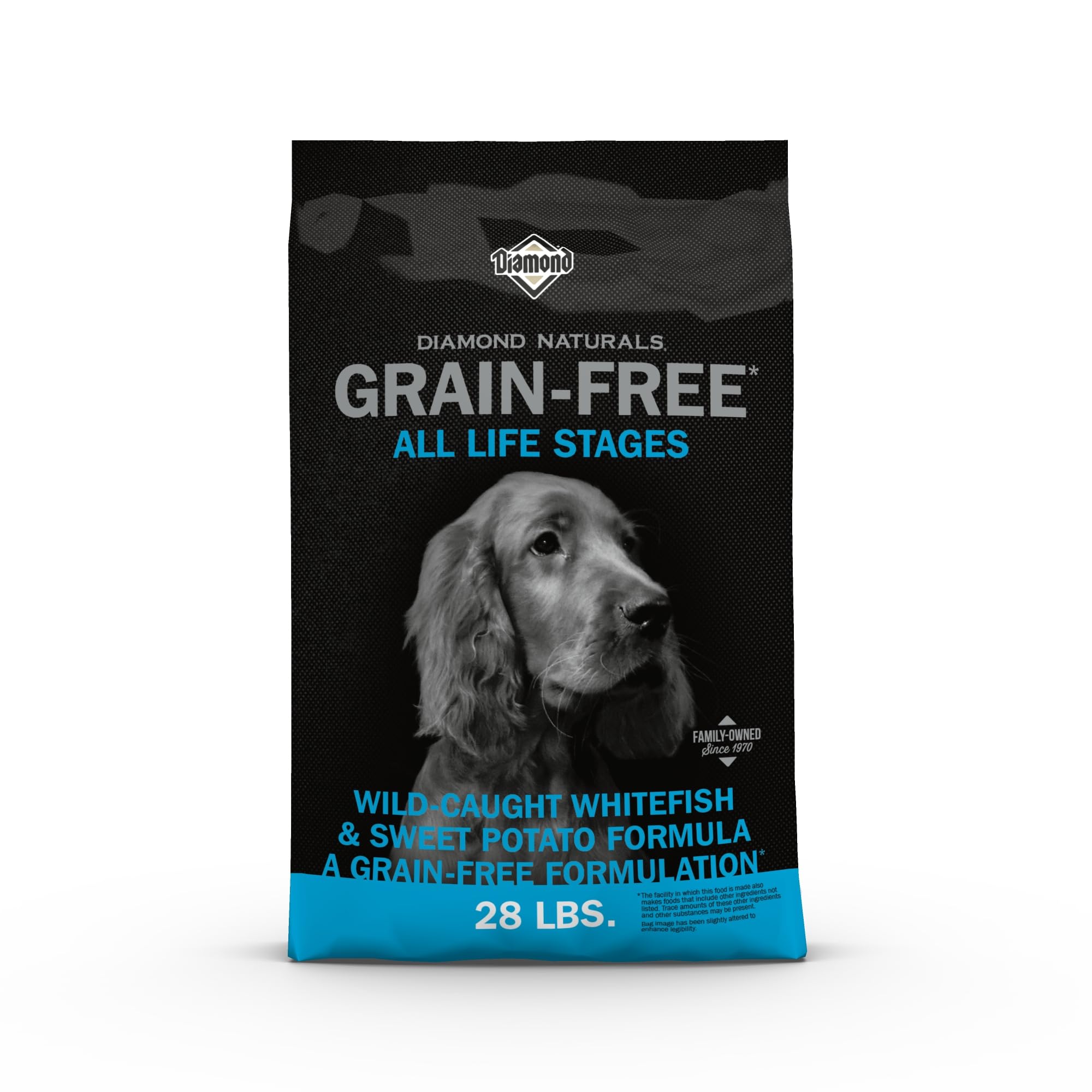 Diamond Naturals kibble with wild-caught whitefish enhances flavor and protein quality