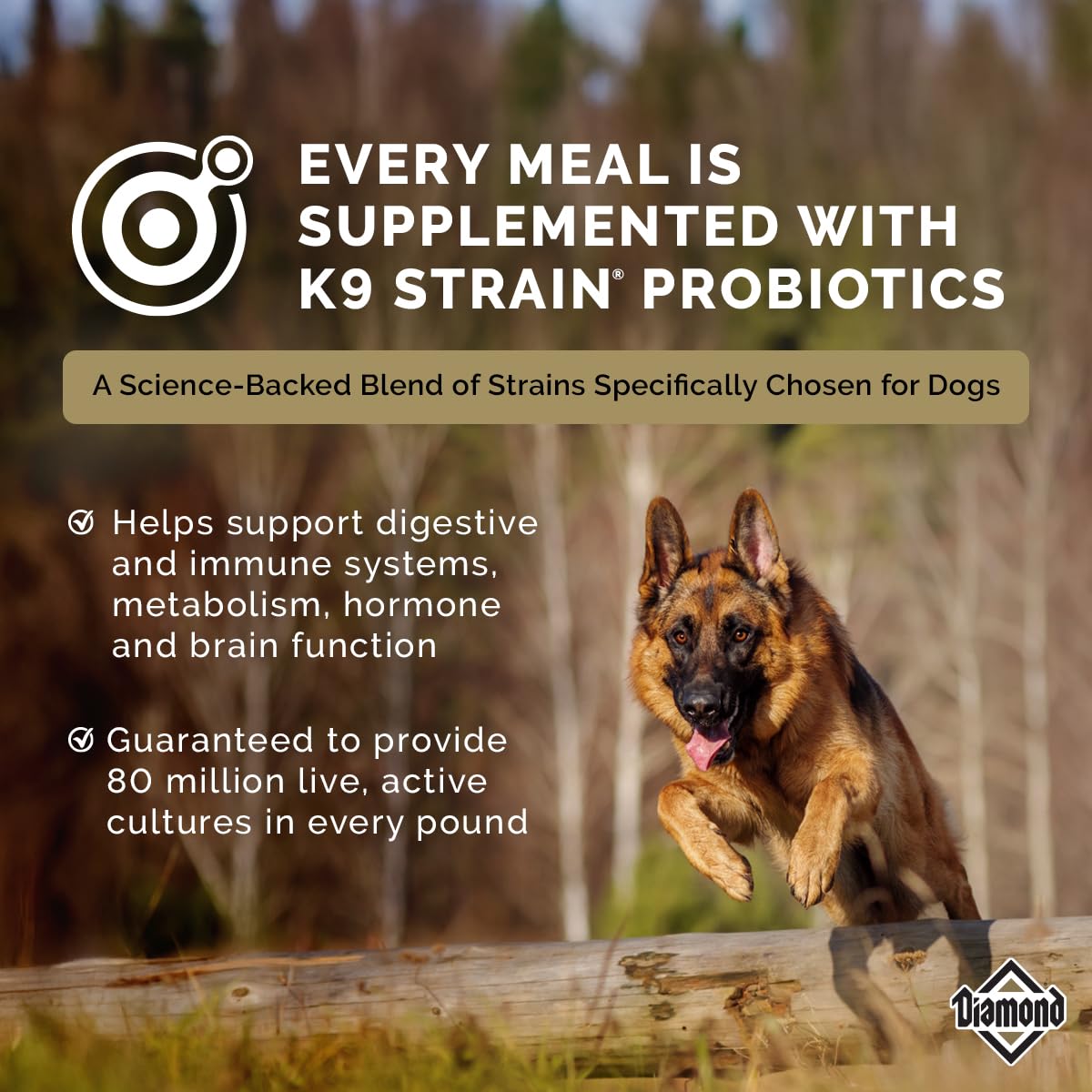 Diamond Performance includes glucosamine to support joints and mobility.