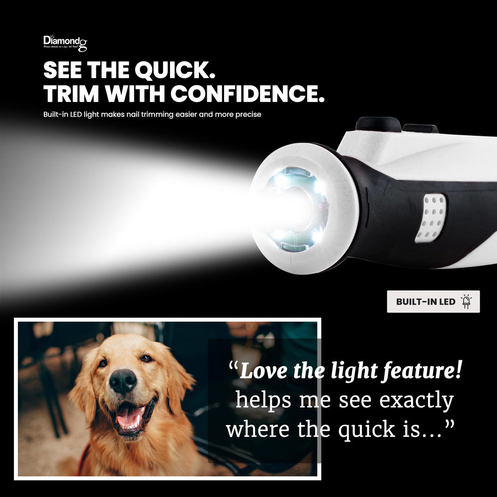 Diamondg includes a travel bag for grooming on the go