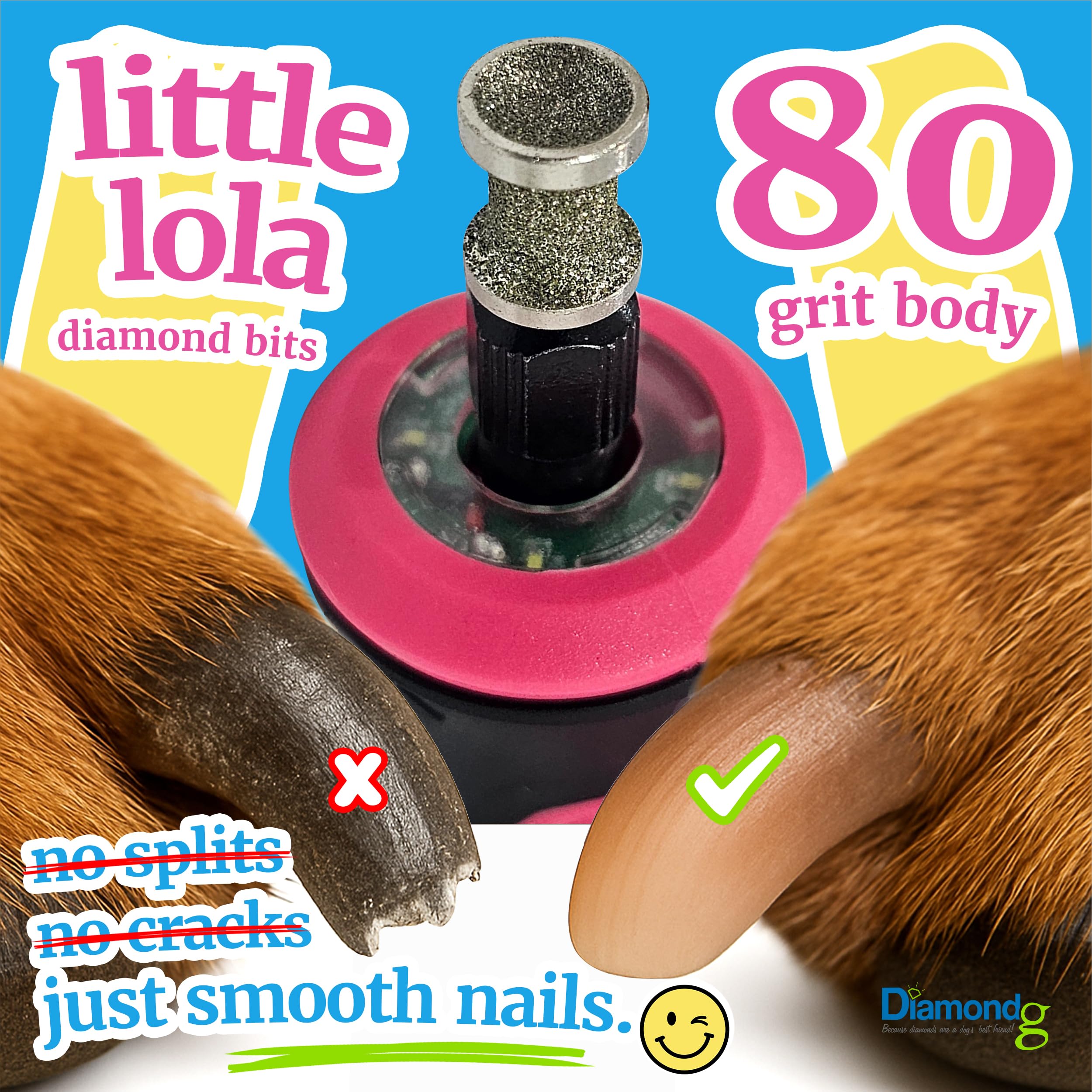 Diamondg 120 grit polishing bowl for a smooth nail finish