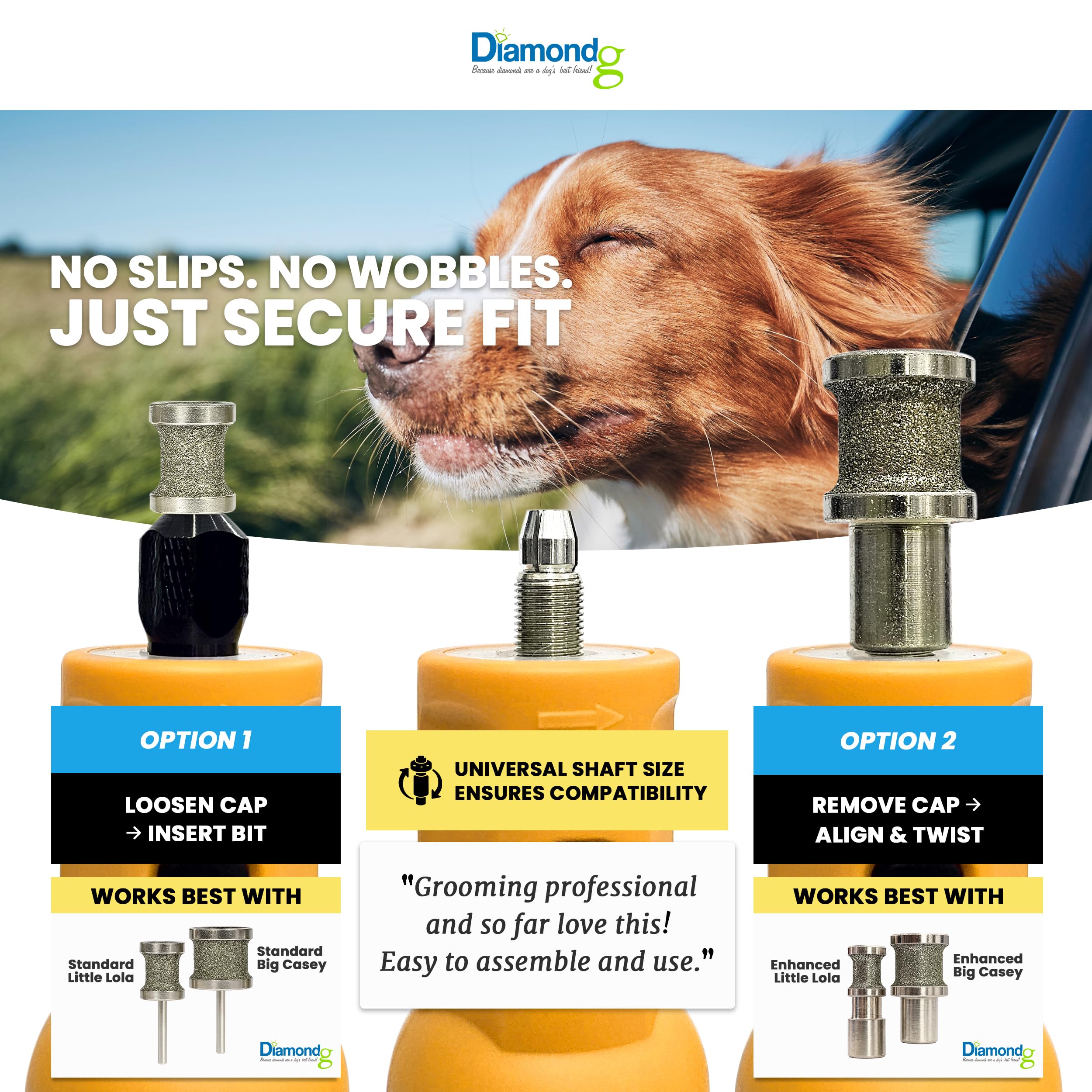 Diamondg low vibration reduces noise and keeps pets relaxed.